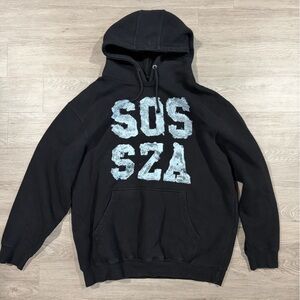 SZA SOS Black Graphic Hoodie Pullover
